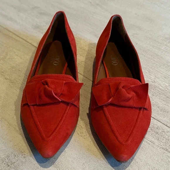Franco Sarto Raya Red Suede Loafer size